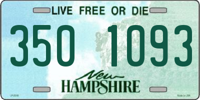 NH license plate 3501093