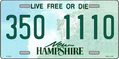 NH license plate 3501110