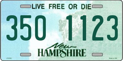 NH license plate 3501123