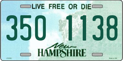 NH license plate 3501138
