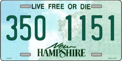 NH license plate 3501151