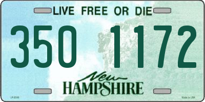 NH license plate 3501172