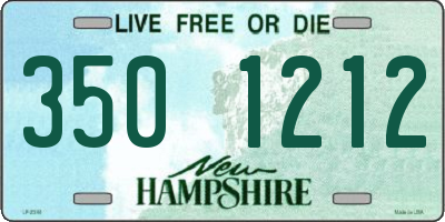 NH license plate 3501212