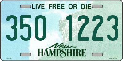 NH license plate 3501223