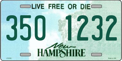 NH license plate 3501232