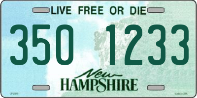 NH license plate 3501233