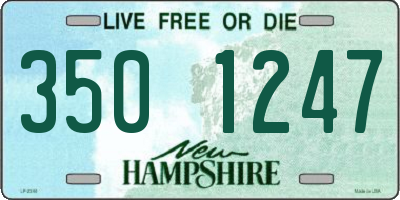 NH license plate 3501247