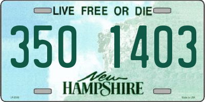 NH license plate 3501403