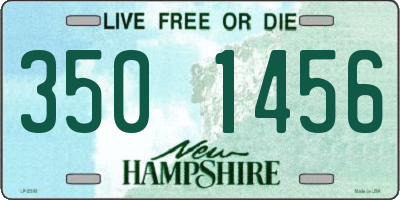 NH license plate 3501456