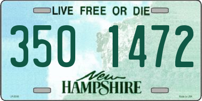 NH license plate 3501472
