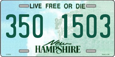 NH license plate 3501503