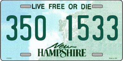 NH license plate 3501533