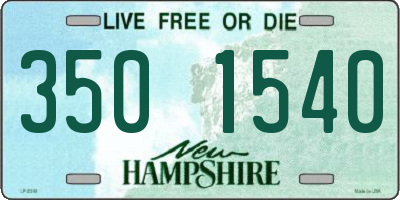 NH license plate 3501540