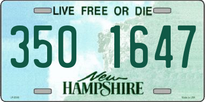 NH license plate 3501647