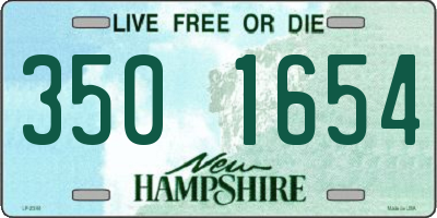 NH license plate 3501654