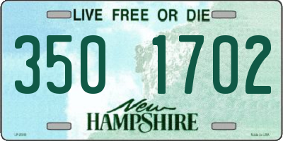 NH license plate 3501702