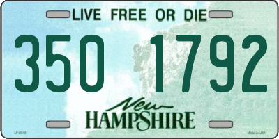 NH license plate 3501792