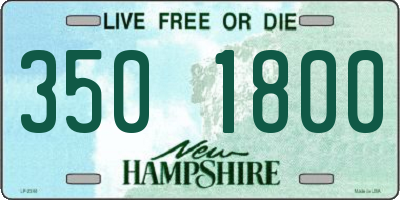 NH license plate 3501800