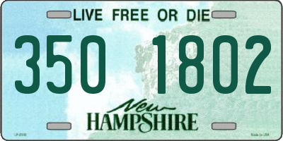 NH license plate 3501802