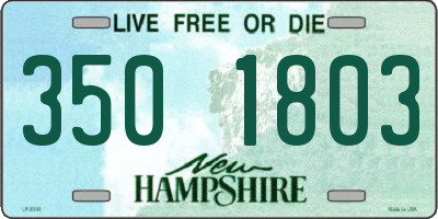 NH license plate 3501803