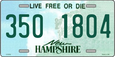 NH license plate 3501804
