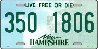 NH license plate 3501806