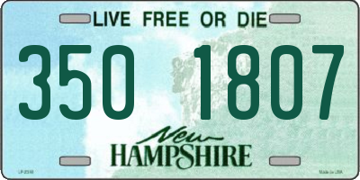 NH license plate 3501807