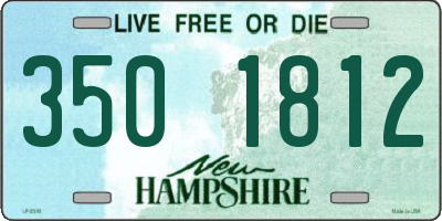 NH license plate 3501812