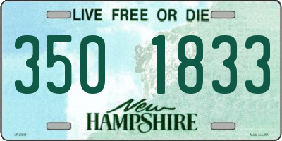 NH license plate 3501833