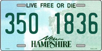 NH license plate 3501836