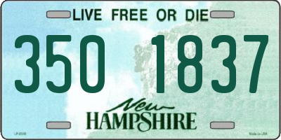 NH license plate 3501837