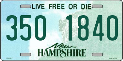 NH license plate 3501840