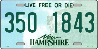 NH license plate 3501843