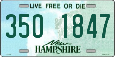 NH license plate 3501847