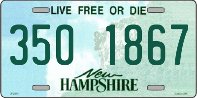 NH license plate 3501867
