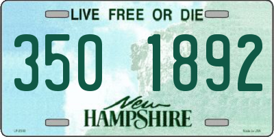 NH license plate 3501892