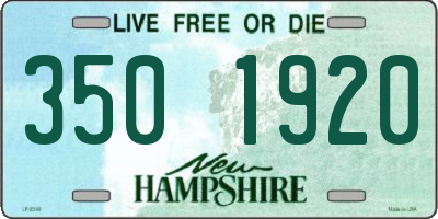 NH license plate 3501920