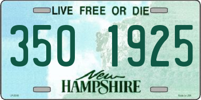 NH license plate 3501925