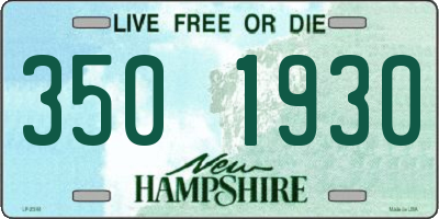 NH license plate 3501930