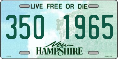 NH license plate 3501965