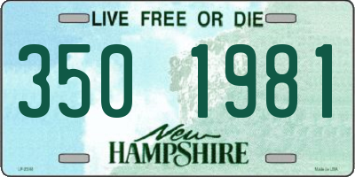 NH license plate 3501981