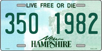 NH license plate 3501982