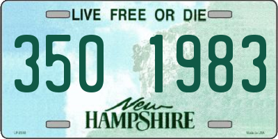 NH license plate 3501983