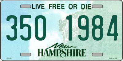 NH license plate 3501984