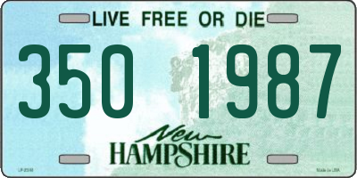 NH license plate 3501987