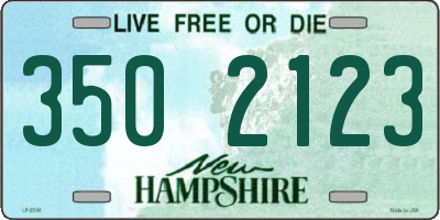 NH license plate 3502123