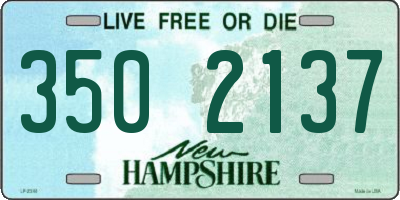 NH license plate 3502137