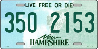 NH license plate 3502153