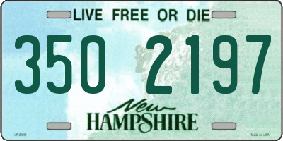 NH license plate 3502197