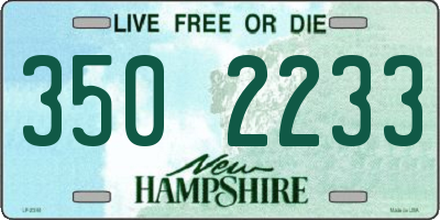 NH license plate 3502233